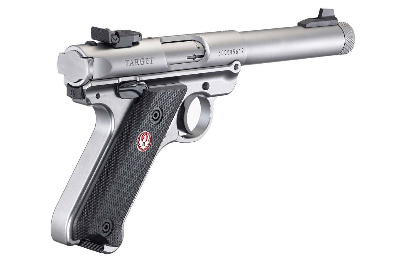 RUGER Mark IV Target 22LR Stainless Rimfire Pistol with Threaded Bull Barrel