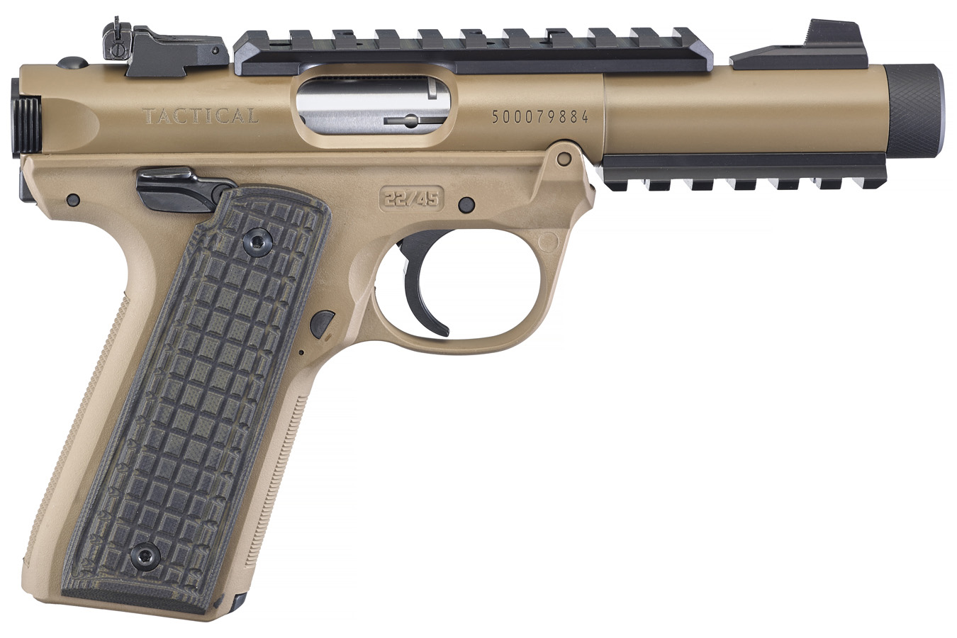 RUGER Mark IV 22/45 Tactical 22LR Flat Dark Earth Rimfire Pistol
