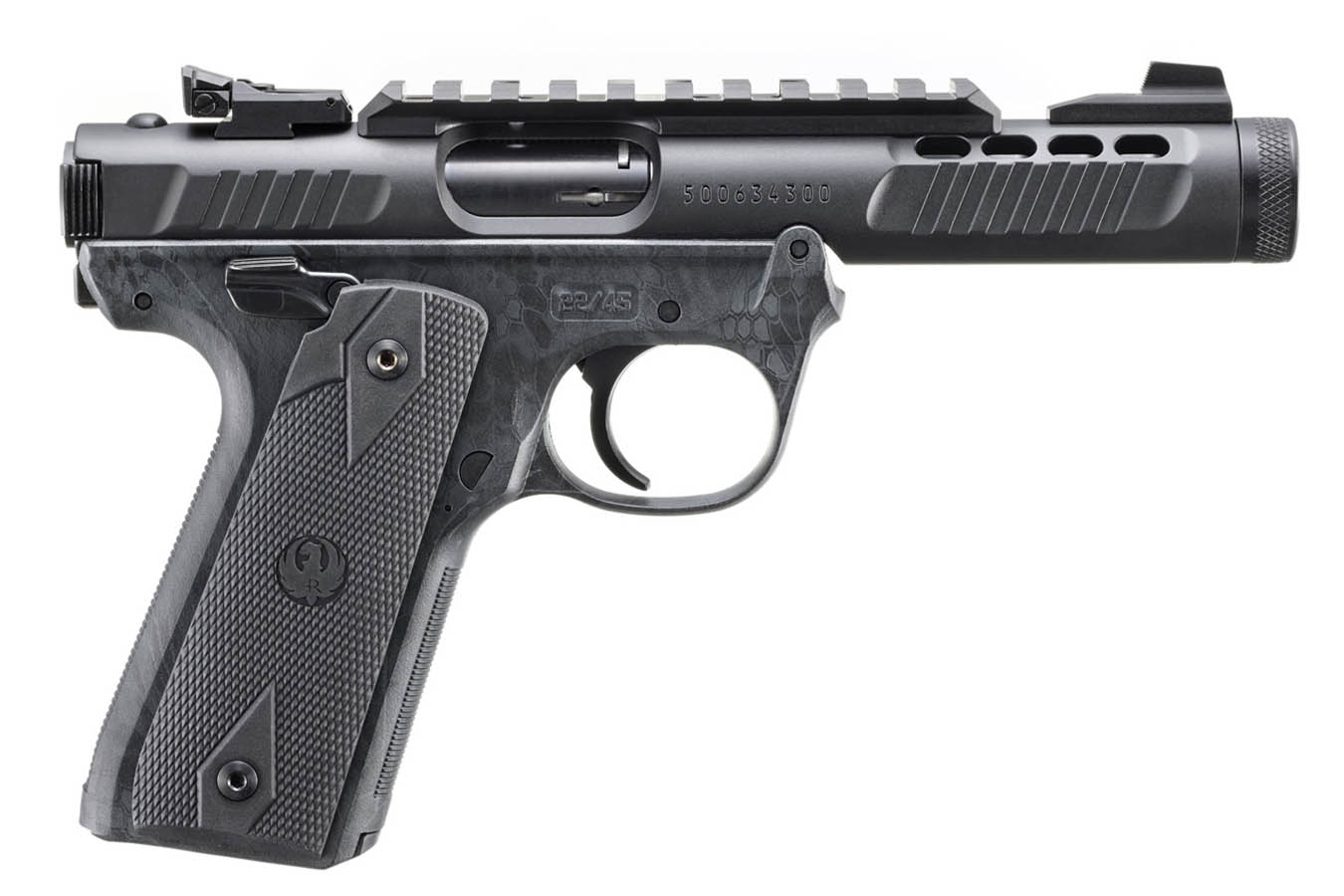 RUGER Mark IV 22/45 Lite 22LR Rimfire Pistol with Kryptek Typhon Camo Dipped Polymer Finish