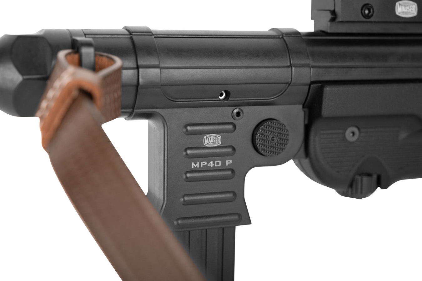 BLUE LINE SOLUTIONS MP40 P 22LR Pistol with Red Dot Leather Sling and 23-Round Magazine