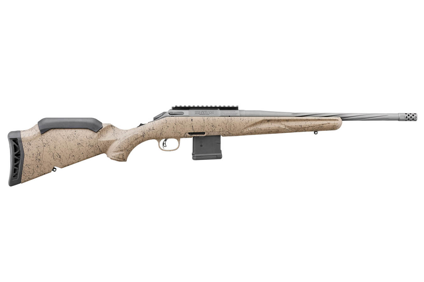 RUGER American Gen II Ranch 300 Blackout Bolt-Action Rifle with FDE Splatter Stock