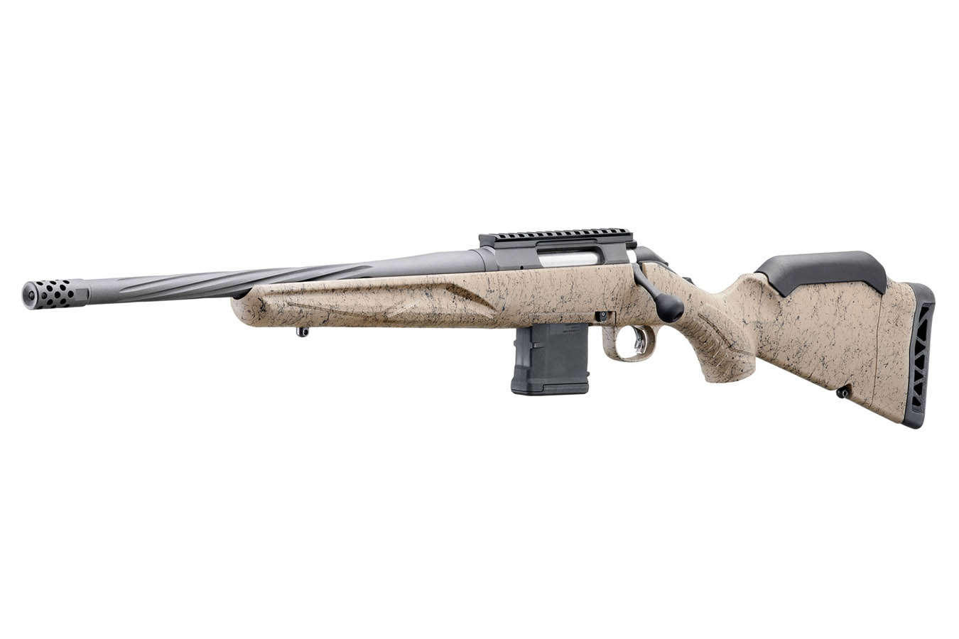 RUGER American Gen II Ranch 300 Blackout Bolt-Action Rifle with FDE Splatter Stock