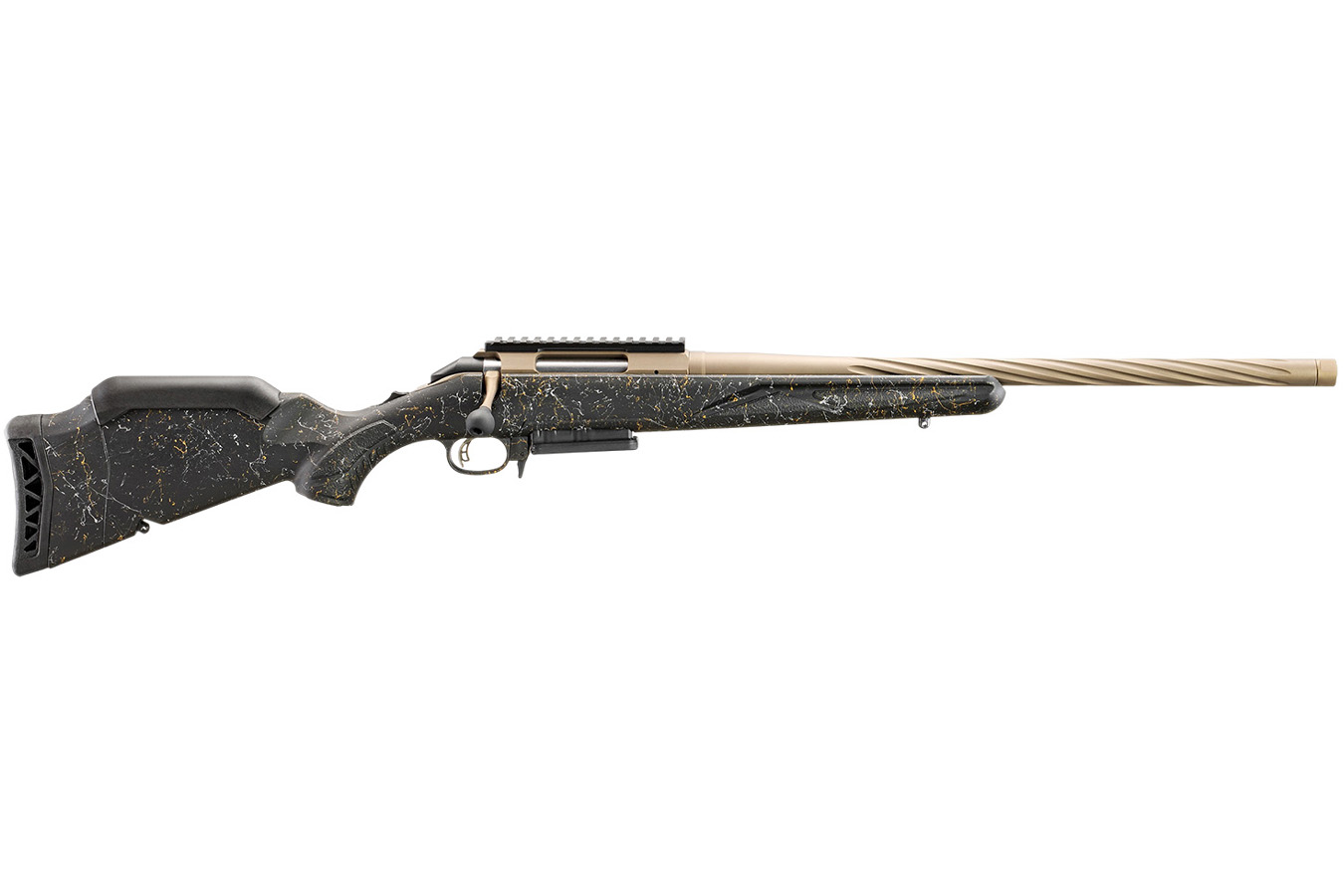 RUGER American Gen II Prairie 308 Win Bolt Action Rifle with Black Splatter Stock and Smoked Bronze Cerakote Barrel