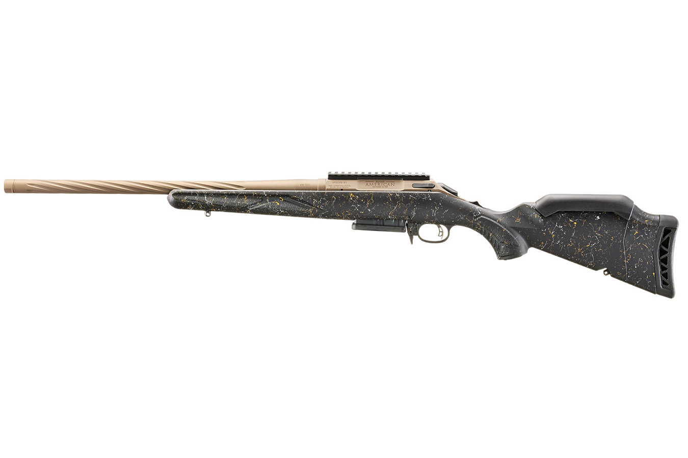 RUGER American Gen II Prairie 308 Win Bolt Action Rifle with Black Splatter Stock and Smoked Bronze Cerakote Barrel