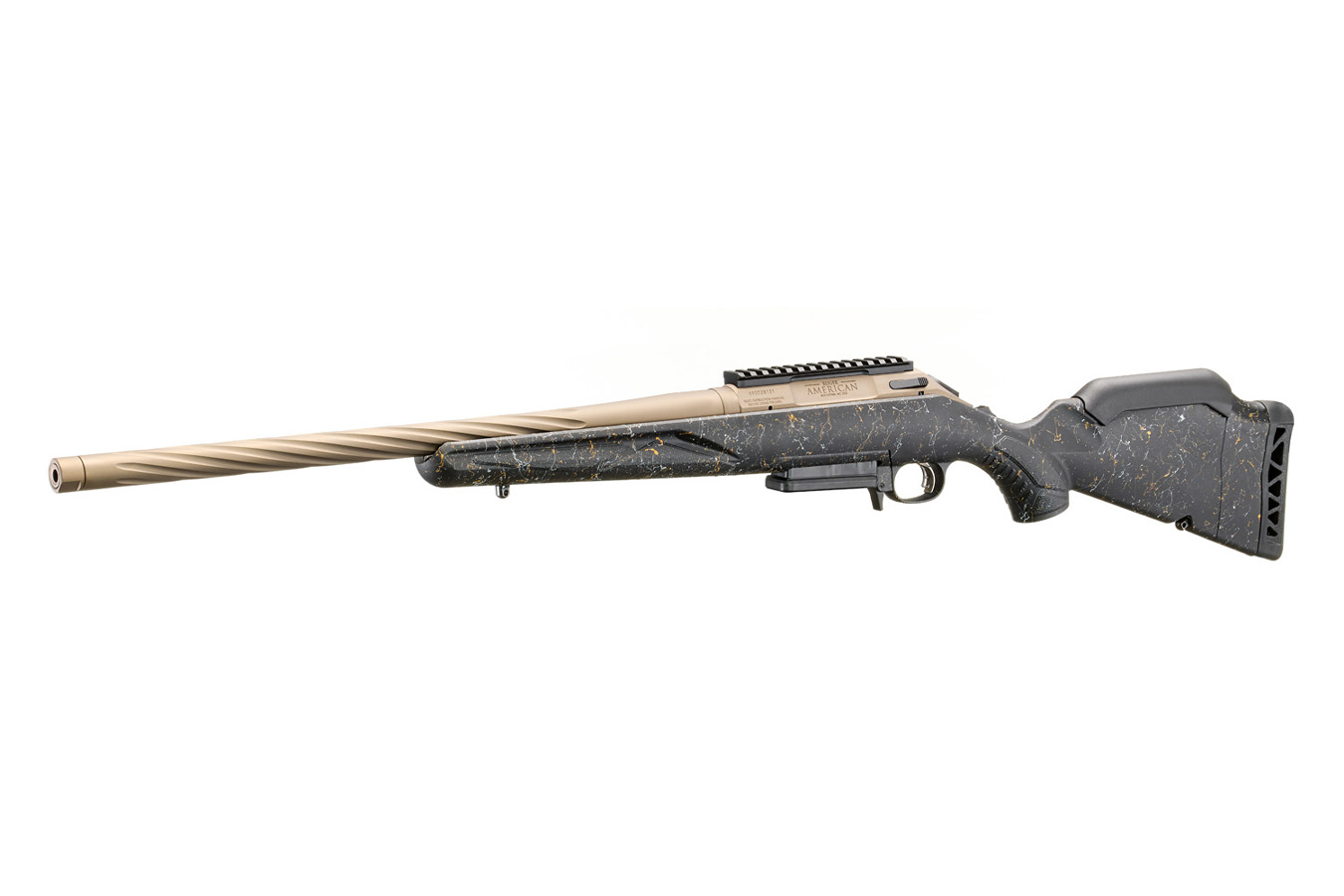 RUGER American Gen II Prairie 6.5 Creedmoor Bolt Action Rifle with Black Splatter Stock and Smoked Bronze Cerakote Barrel