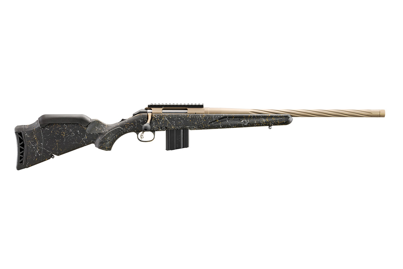 RUGER American Gen II Prairie 22 ARC Bolt-Action Rifle with Black Splatter Stock and Smoked Bronze Cerakote Barrel