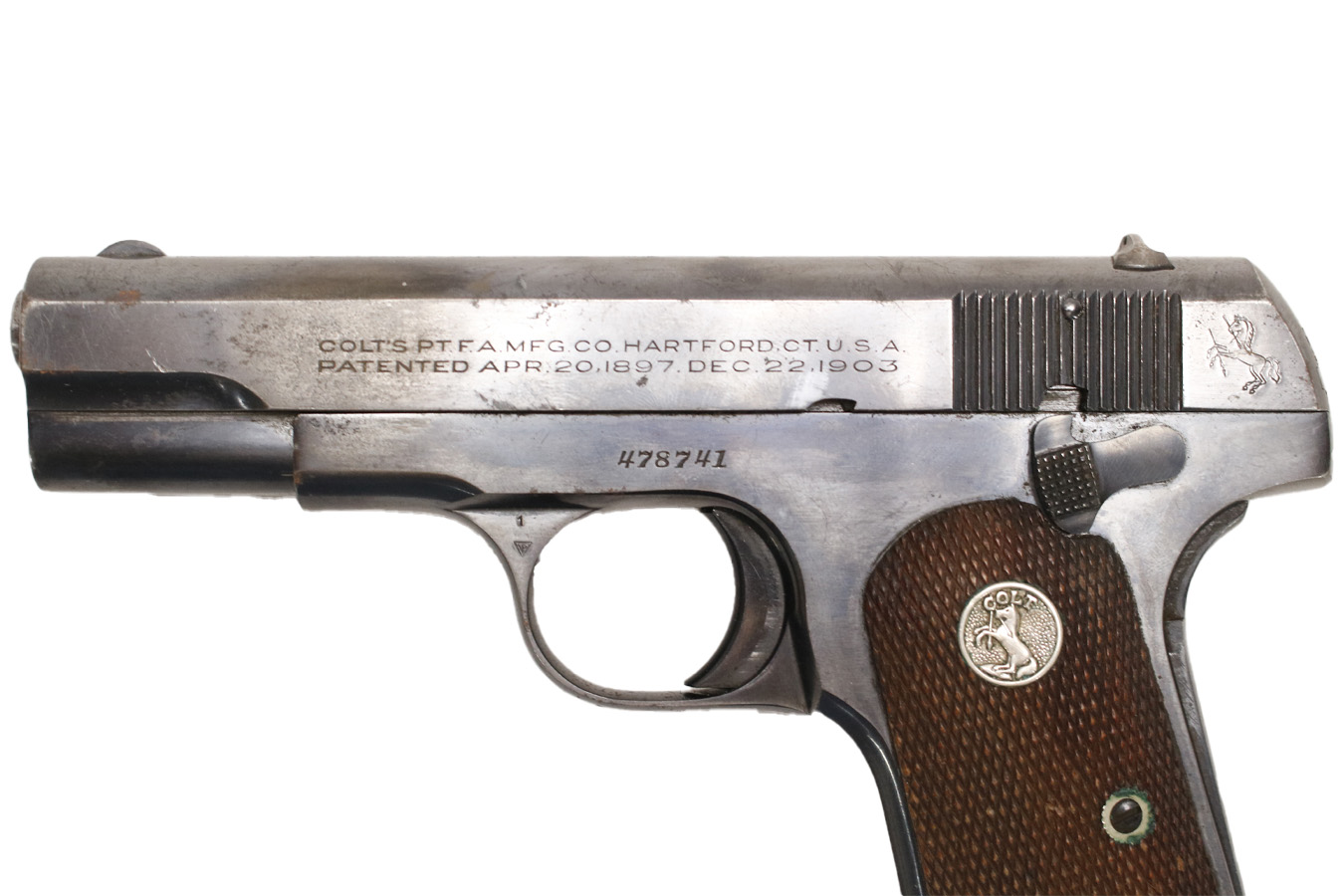 COLT 1903 Pocket Hammerless 32 ACP Police Trade-in Pistol