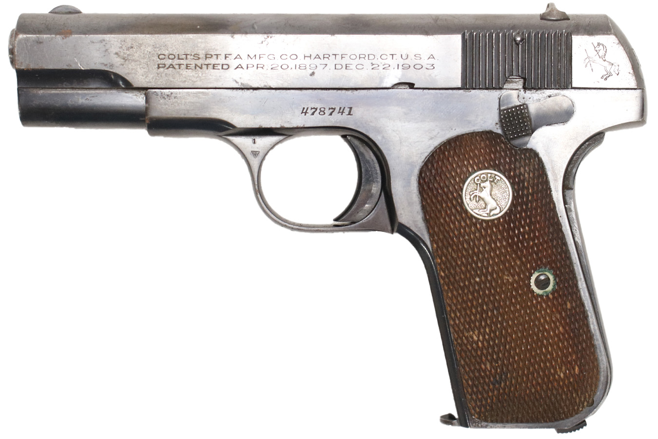 COLT 1903 Pocket Hammerless 32 ACP Police Trade-in Pistol