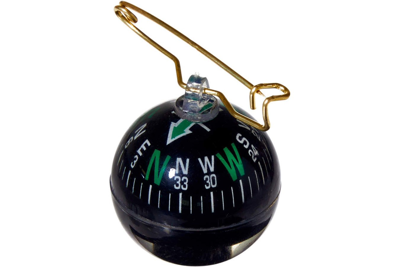 ALLEN COMPANY Compass Black Pin On 1.5 Inch Long Small Includes Safety Pin