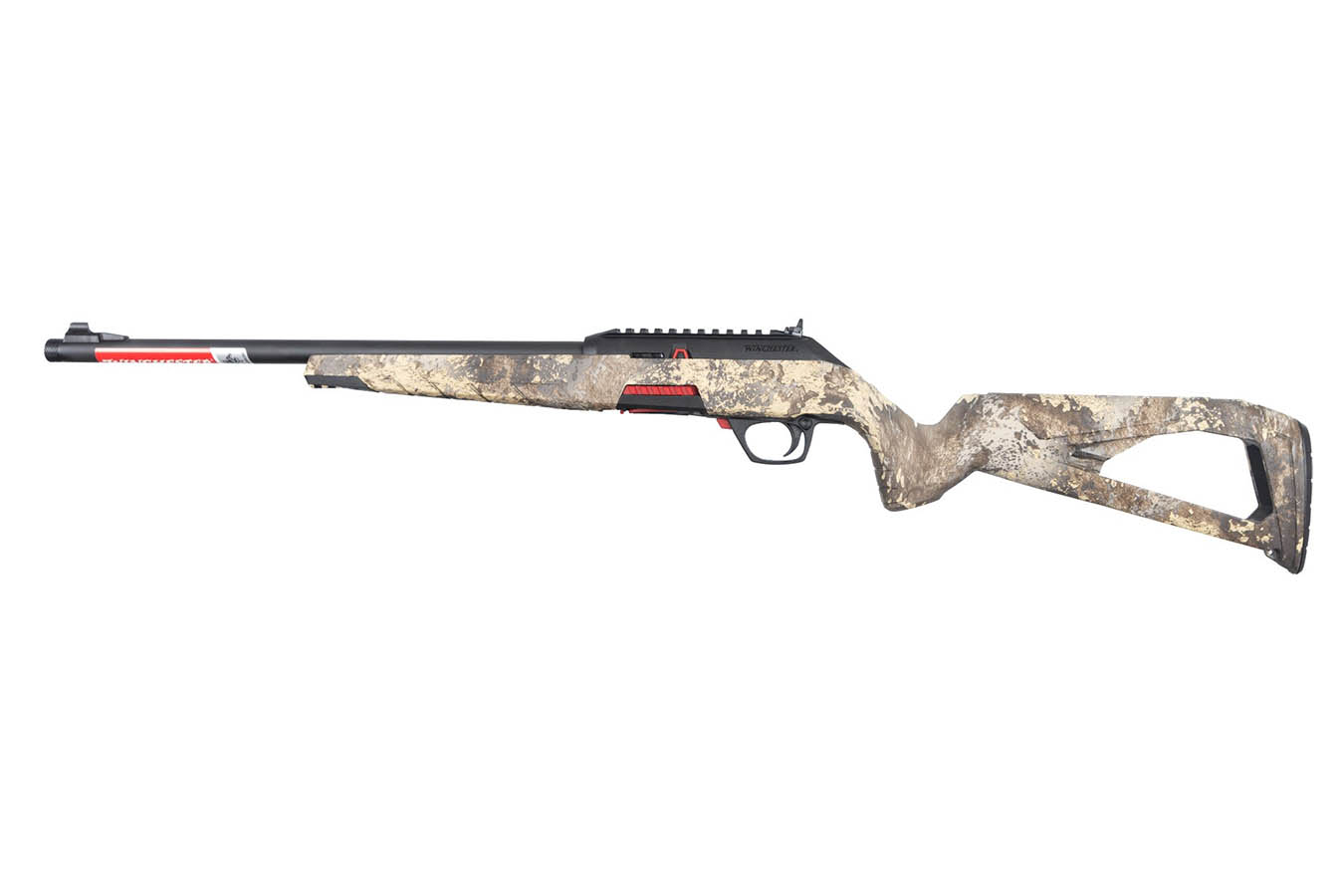 WINCHESTER FIREARMS Wildcat SR 22LR Semi-Auto Rifle with Threaded Barrel and TrueTimber Prairie Camo Stock