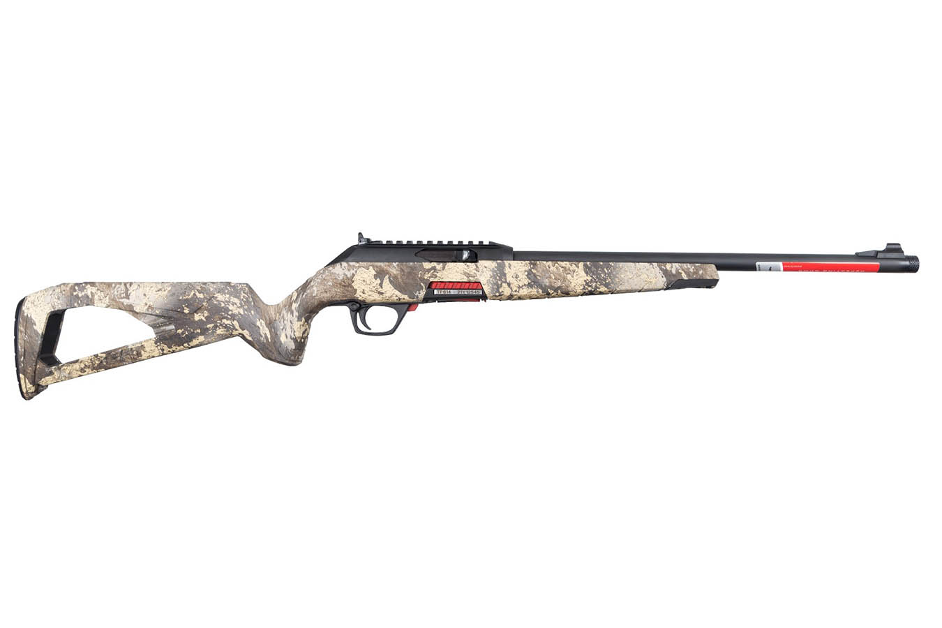 WINCHESTER FIREARMS Wildcat SR 22LR Semi-Auto Rifle with Threaded Barrel and TrueTimber Prairie Camo Stock