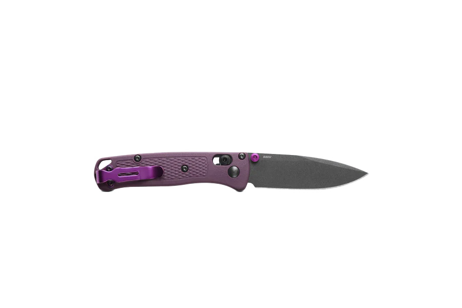 BENCHMADE KNIFE Mini Bugout Knife Dark Purple Grivory