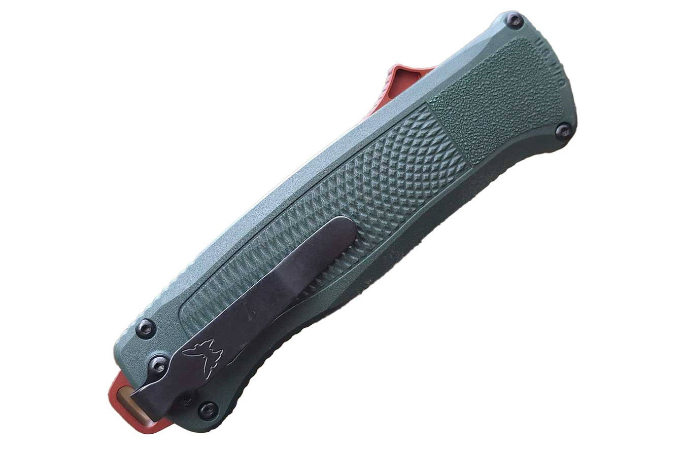 BENCHMADE KNIFE Shootout D/A OTF Automatic Knife Taiga Green Grivory
