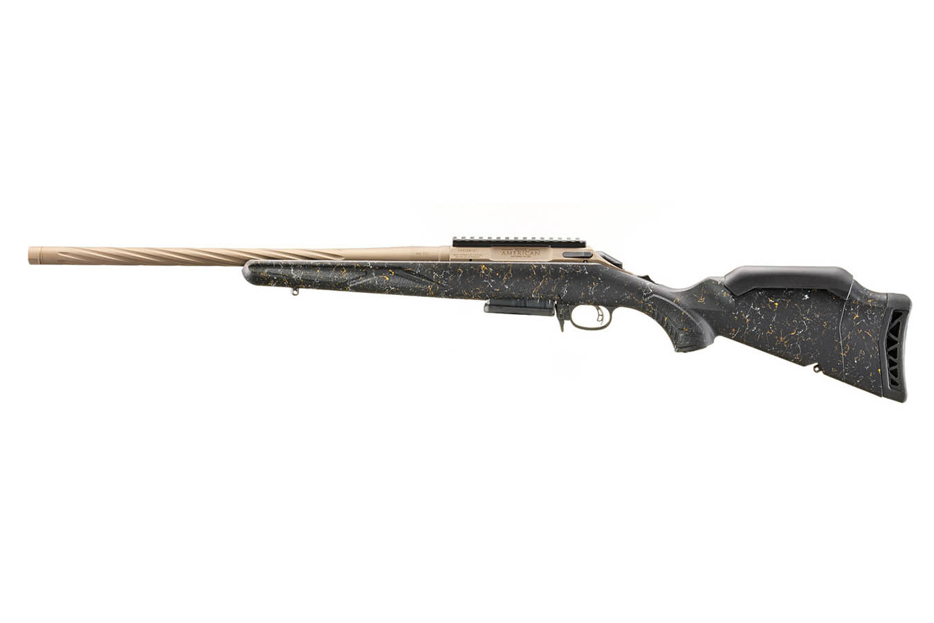 RUGER American Gen II Prairie 7mm PRC Bolt-Action Rifle with Black Splatter Stock and Smoke Bronze Cerakote Barrel