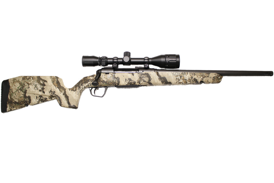 SAVAGE Axis II 300 Blackout Bolt-Action Rifle with 18 Inch Heavy Barrel, Bushnell Scope and Veil Whitetail Camo Stock