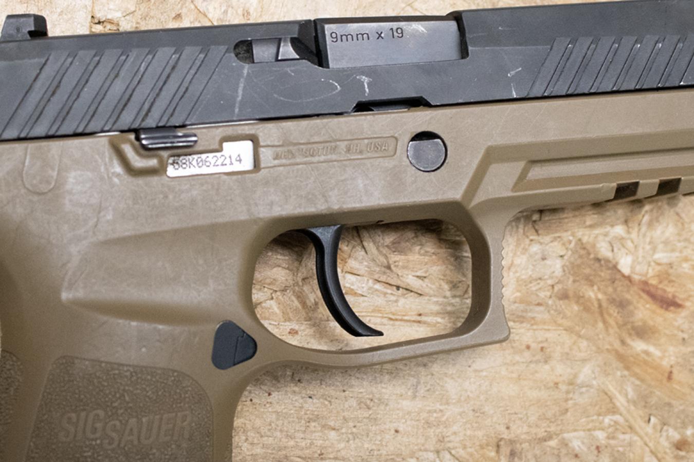 SIG SAUER P320 Compact 9mm Police Trade-In Pistol with Tan Frame