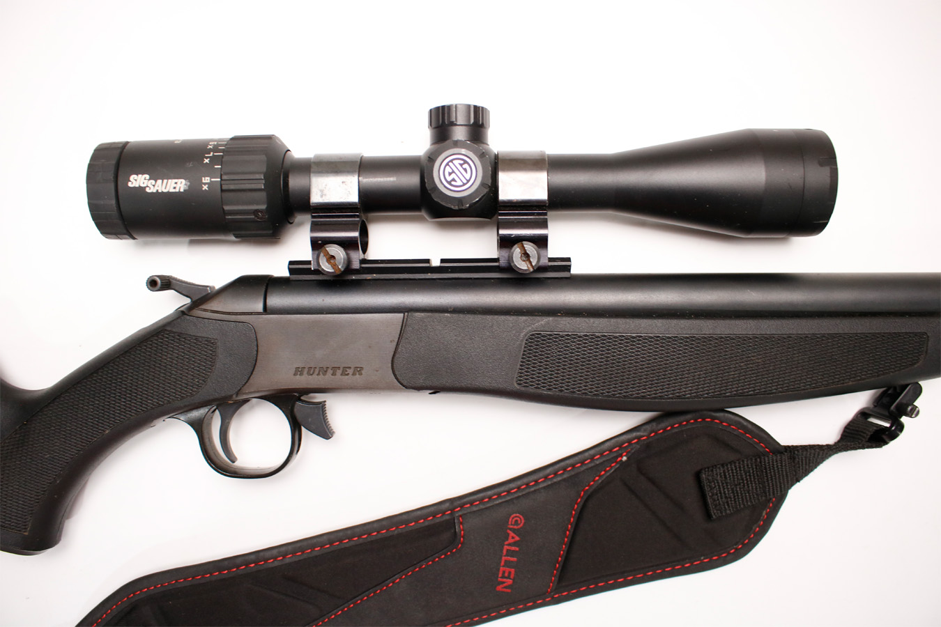CVA INC Hunter 450 Bushmaster Police Trade-in Break-Action Rifle with Sig Sauer Scope and SlingThis