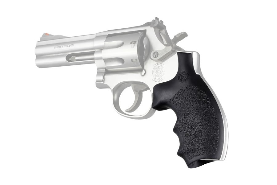 HOGUE INC Smith and Wesson K or L Frame Round Butt Rubber Bantam Style Grip Black