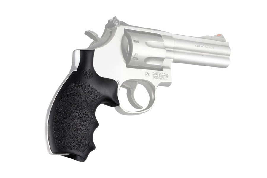 HOGUE INC Smith and Wesson K or L Frame Round Butt Rubber Bantam Style Grip Black