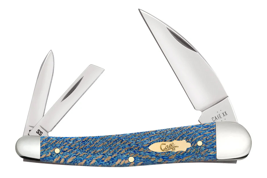 WRCASE Smooth Blue Sycamore Wood Seahorse Whittler
