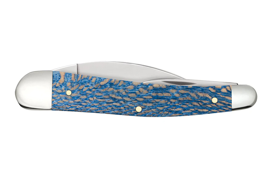 WRCASE Smooth Blue Sycamore Wood Seahorse Whittler