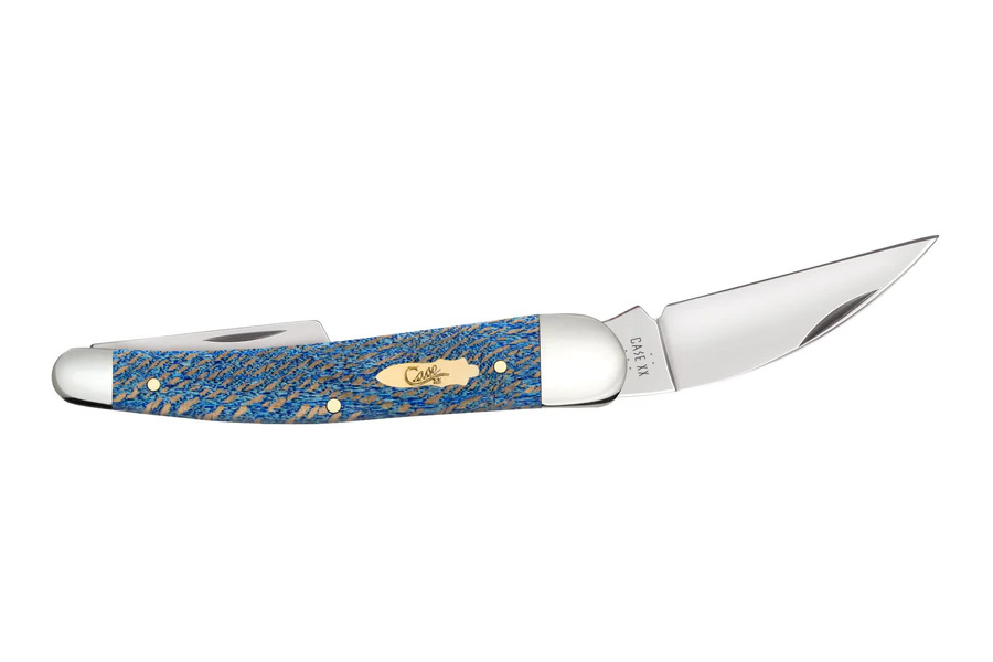 WRCASE Smooth Blue Sycamore Wood Seahorse Whittler