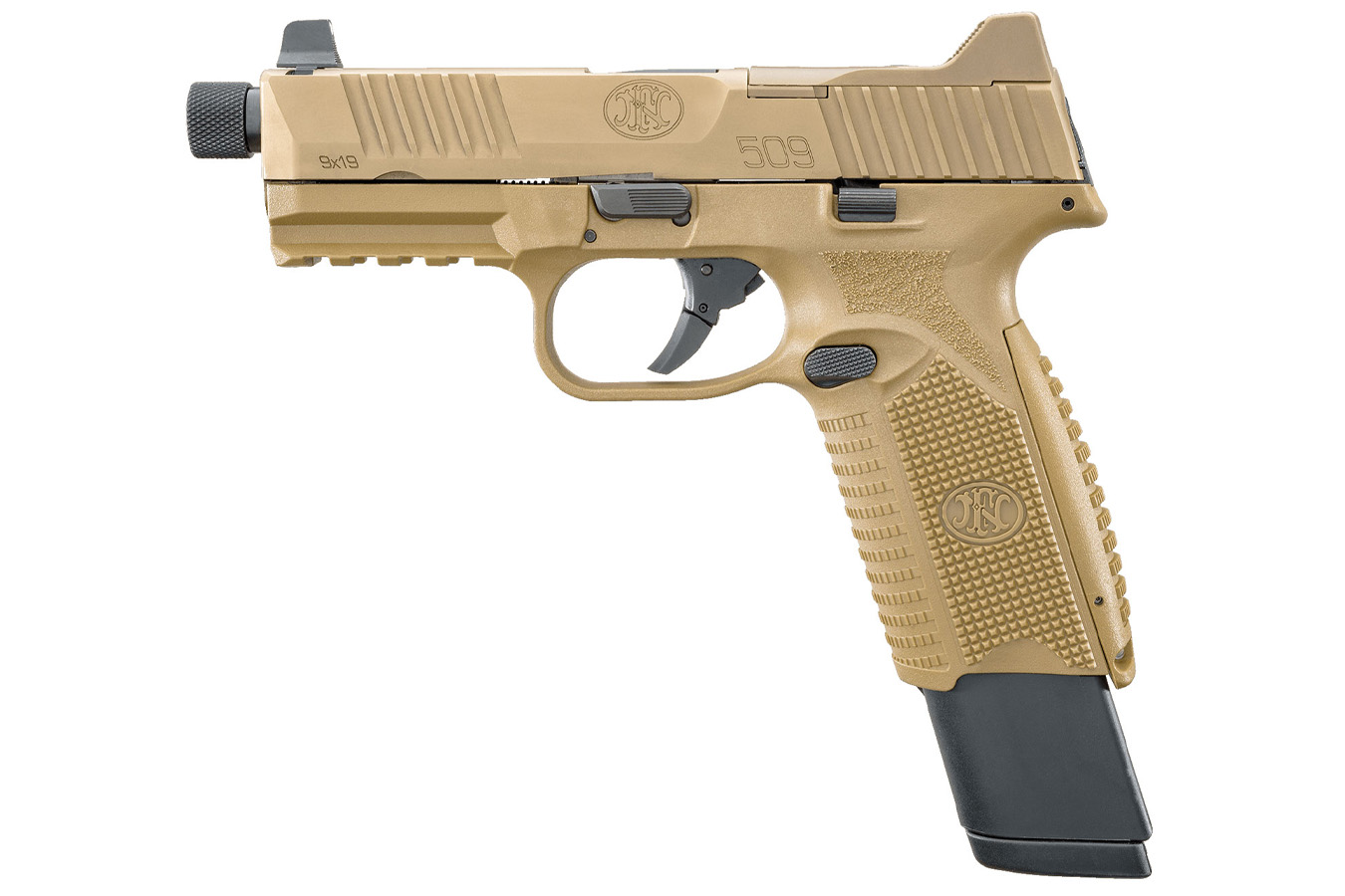 FNH 509 Tactical 9mm Flat Dark Earth Striker-Fired Optic Ready Pistol