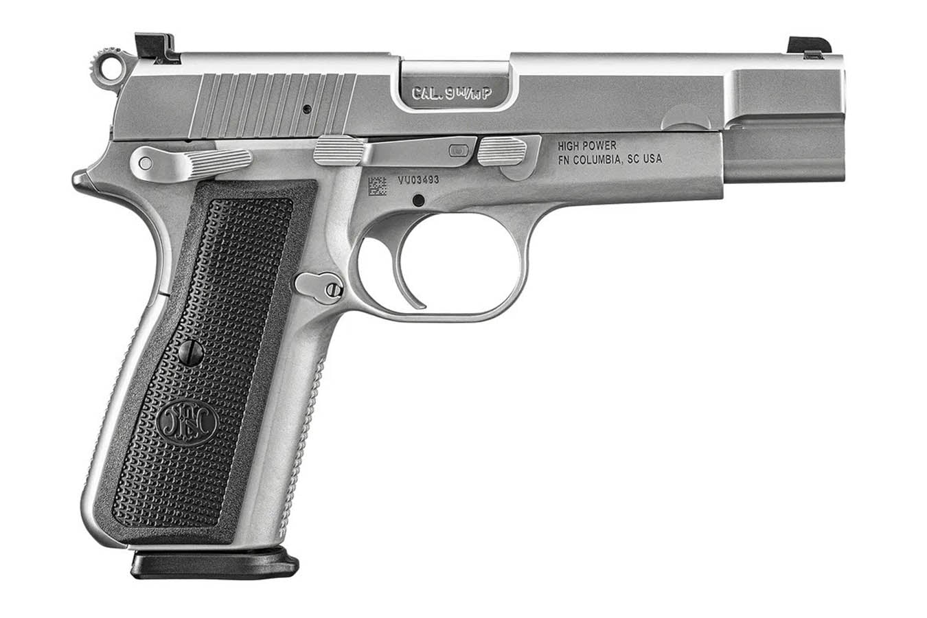 FNH High Power 9mm Semi-Auto Pistol w/ Stainless Finish