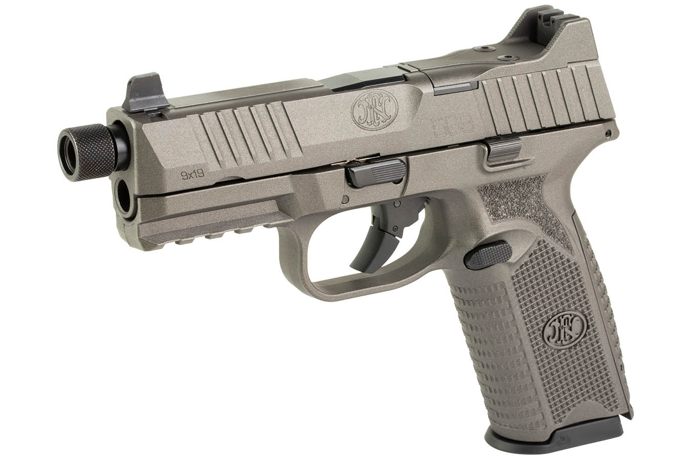 FNH 509 Tactical 9mm Optic Ready Pistol with Gray Cerakote Finish and Five 10-Round Magazines