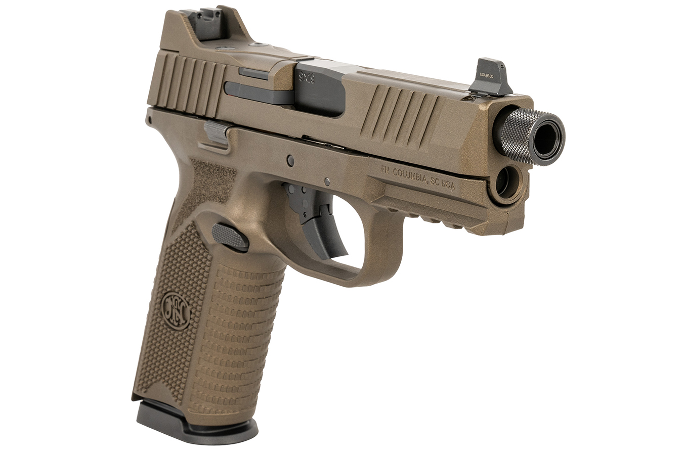 FNH FN 509 Tactical 9mm Optic Ready Pistol with Burnt Bronze Cerakote Finish and Five Total Magazines