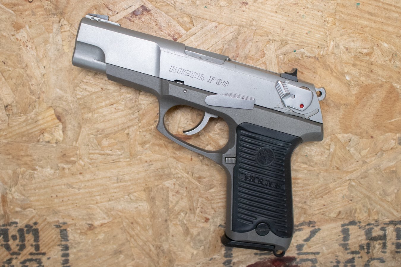 RUGER P90 45ACP Police Trade-In Pistol with Two-Tone Finish