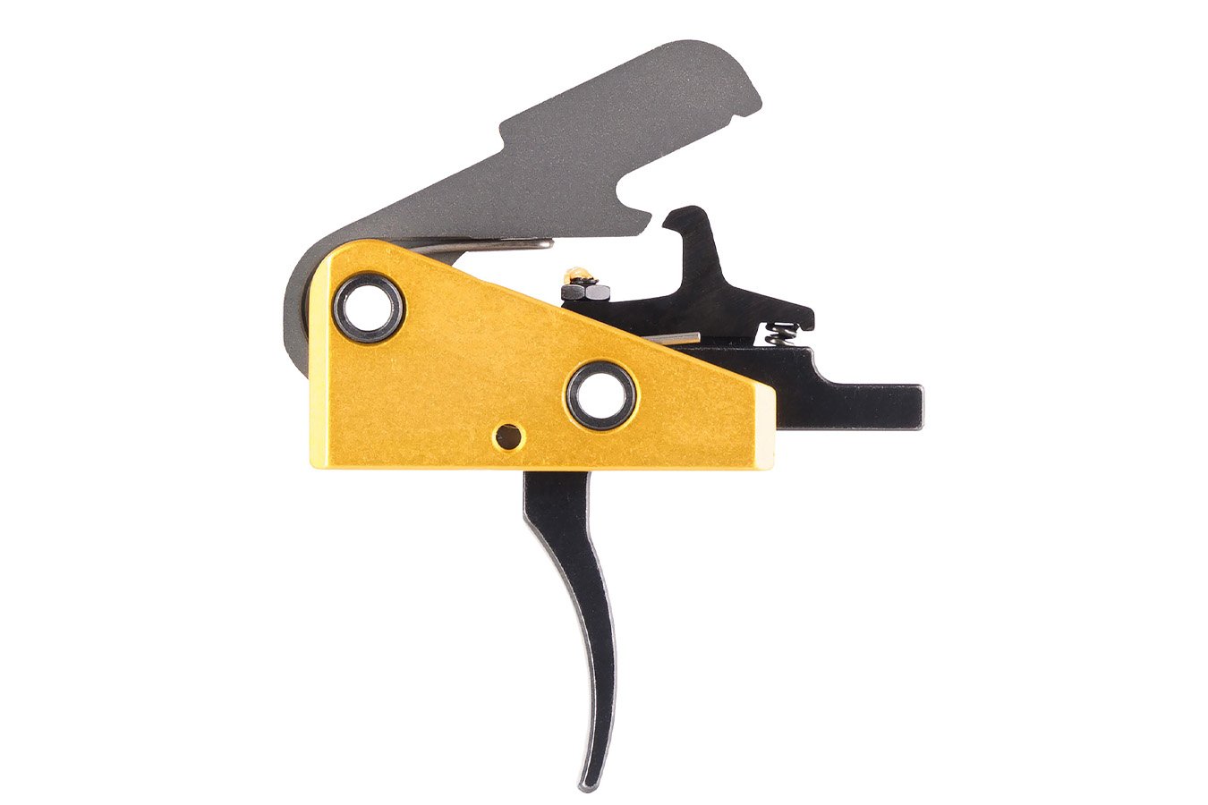 TIMNEY Competition Trigger Single-Stage Curved Trigger with 3 lbs Draw Weight & Black/Gold Finish for AR-15