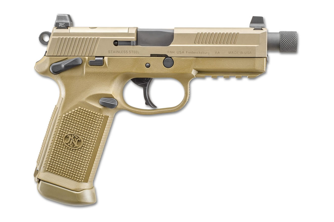 FNH FNX-45 Tactical 45 Auto Flat Dark Earth (FDE) Pistol with Threaded Barrel