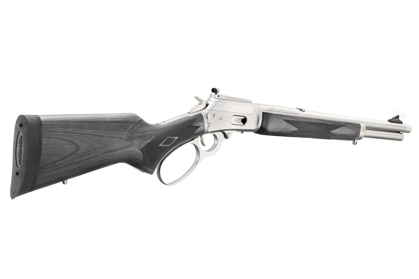 MARLIN 1984 Trapper 357 Magnum/38 Special Lever Action Rifle with Stainless Steel Finish and Black Laminate Stock