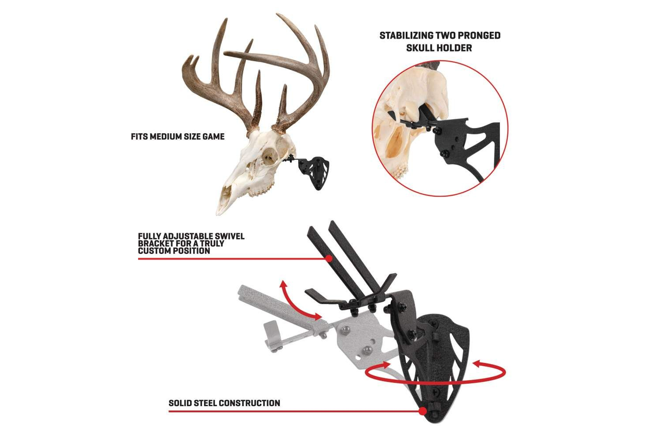 ALLEN COMPANY EZ Mount Trophy Skull Hanger - Black