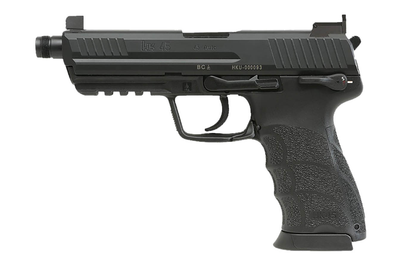 H  K HK45 Tactical (V1) 45 ACP DA/SA Pistol with Threaded Barrel