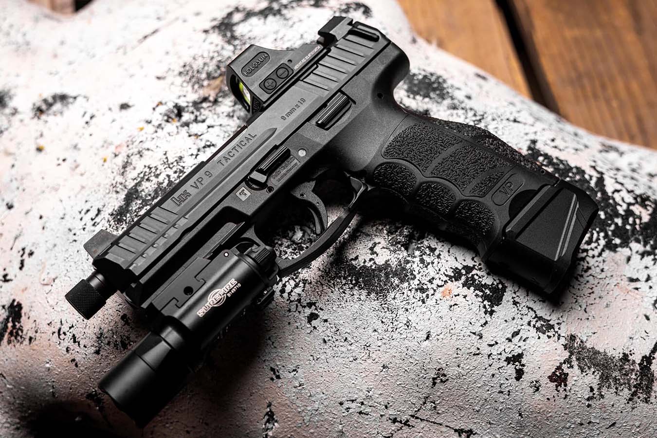 HECKLER AND KOCH VP9 Tactical Optic Ready 9mm Pistol with Threaded Barrel and Two Magazines