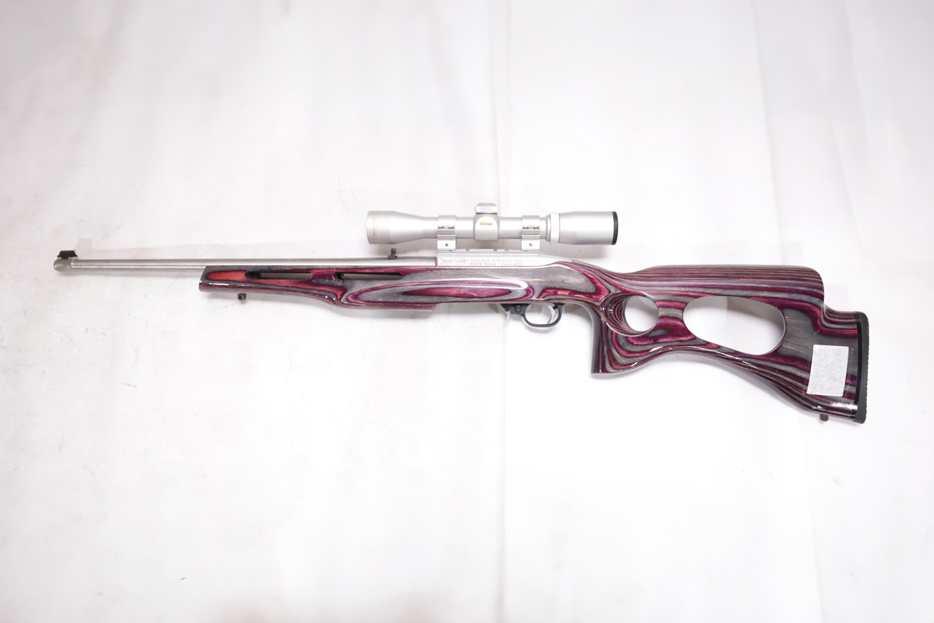 RUGER 10/22 22LR Police Trade-in Semi-Auto Rifle with Purple Laminate Stock and Nikon Scope