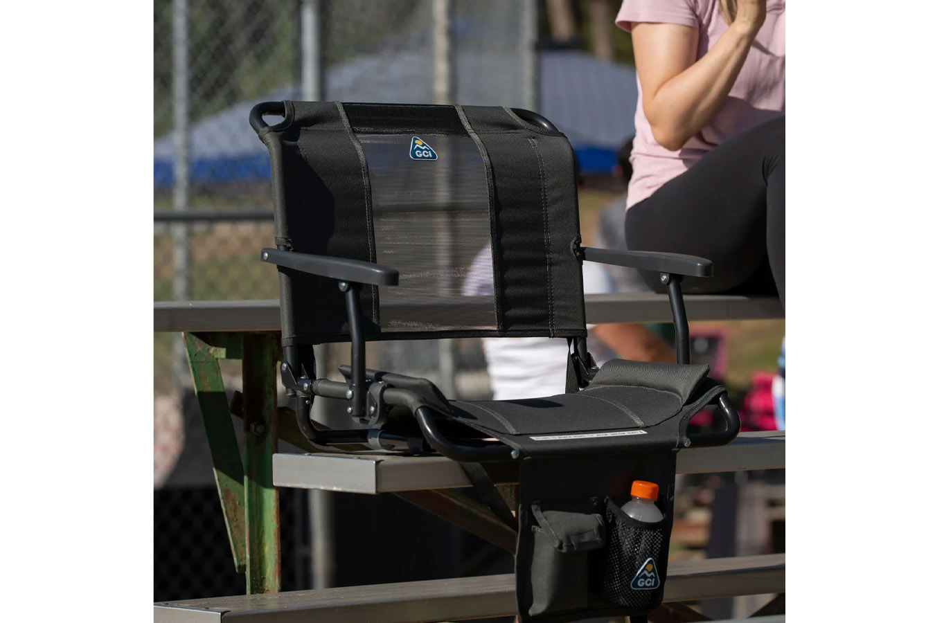 GCI OUTDOOR Big Comfort Stadium Chair 2.0 with Armrests Dark Charcoal