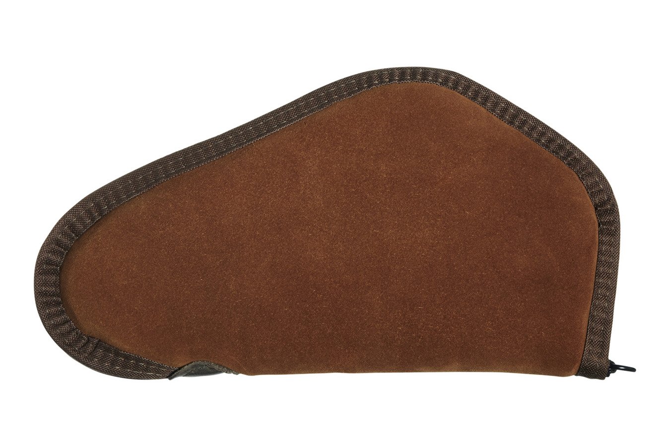 ALLEN COMPANY Handgun Case Brown Suede w/Black Trim, Faux Sherpa Lining & Foam Padding, Lockable Zippers 11