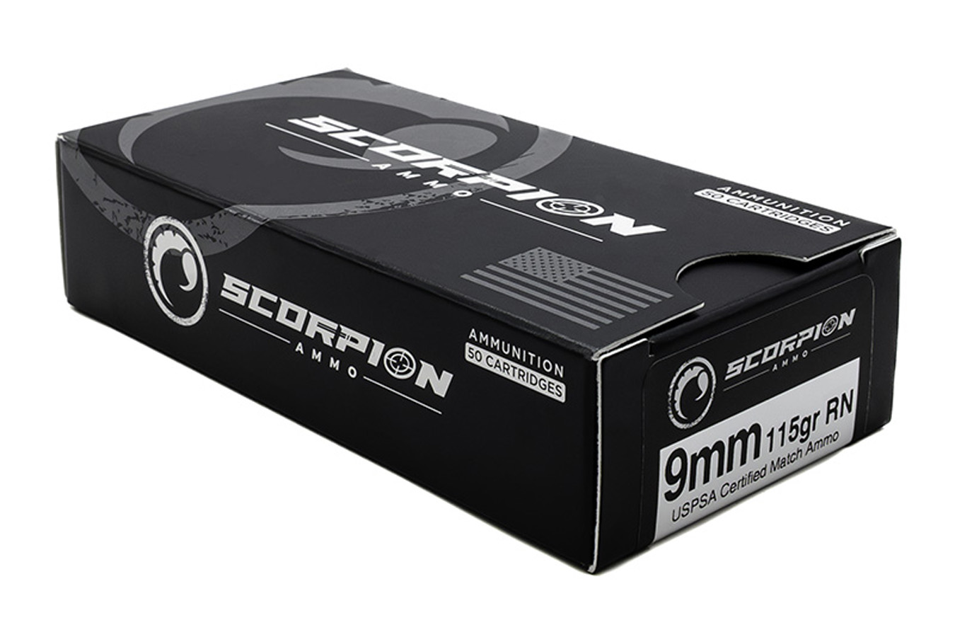 SCORPION 9mm 115 gr RN USPSA Certified Match-Grade 50/Box