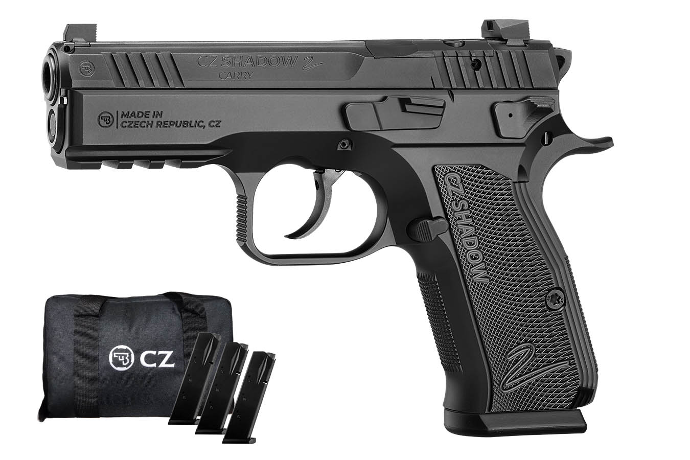 CZ Shadow 2 Carry 9mm Optic Ready Pistol with Four Magazines and Range Bag