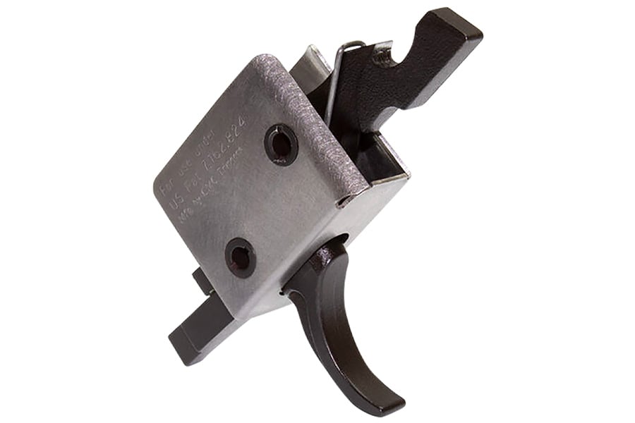 CMC TRIGGERS Drop-In Single-Stage Curved Trigger w/ 5-5.50 lbs Draw Weight & Black/Silver Finish