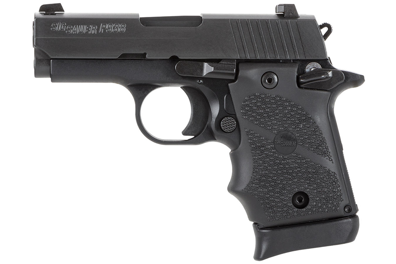 SIG SAUER P938 9mm Centerfire Pistol with Black Rubber Grip