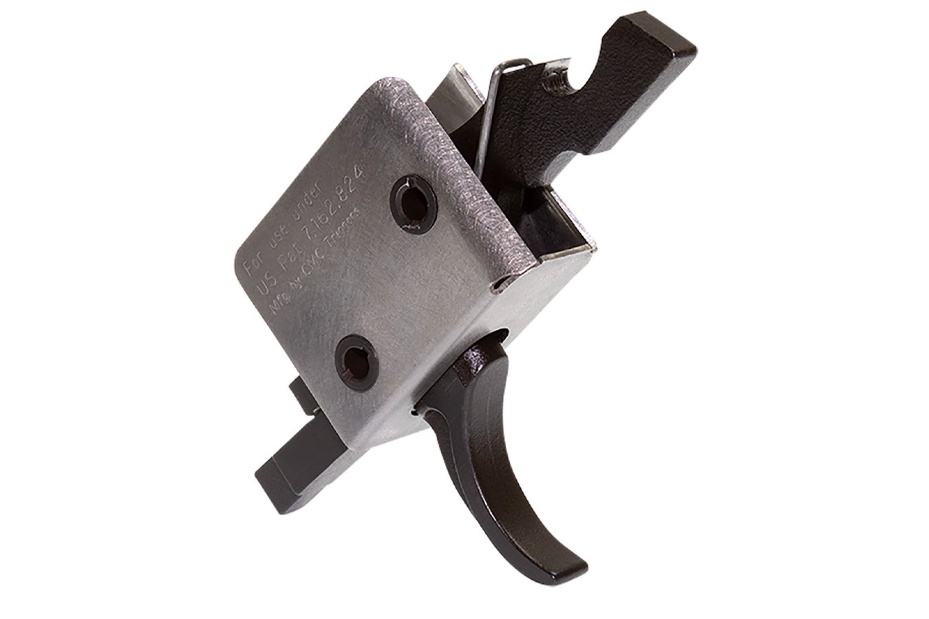 CMC TRIGGERS Drop-In PCC Black/Silver Flat Trigger Single-Stage 3-3.50 lbs Draw Weight