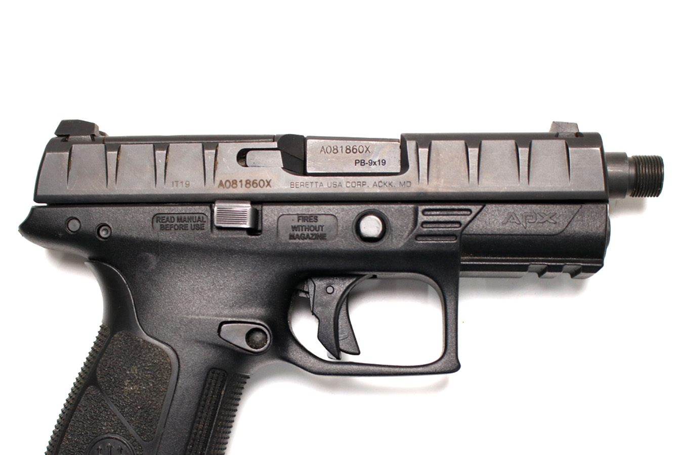 BERETTA APX 9mm Optic Ready Police Trade-In Pistol with Threaded Barrel