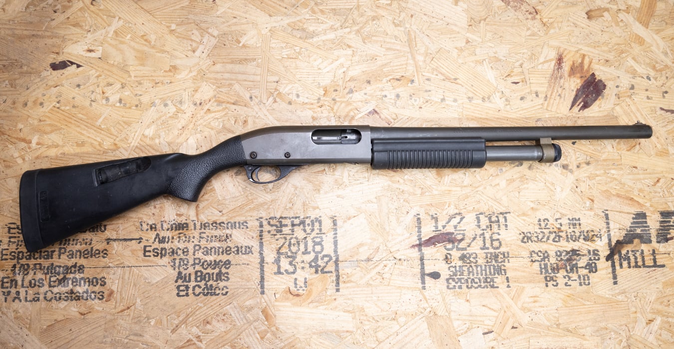 REMINGTON 870 Police Magnum 12 Gauge Police Trade-In Shotgun with Black Synthetic Stock