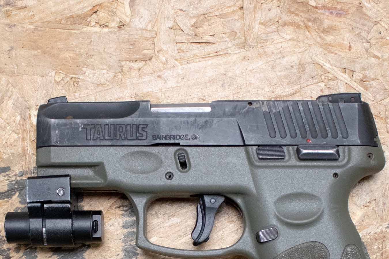 TAURUS G2C 9mm Police Trade-In Pistol with Green Frame and Laser