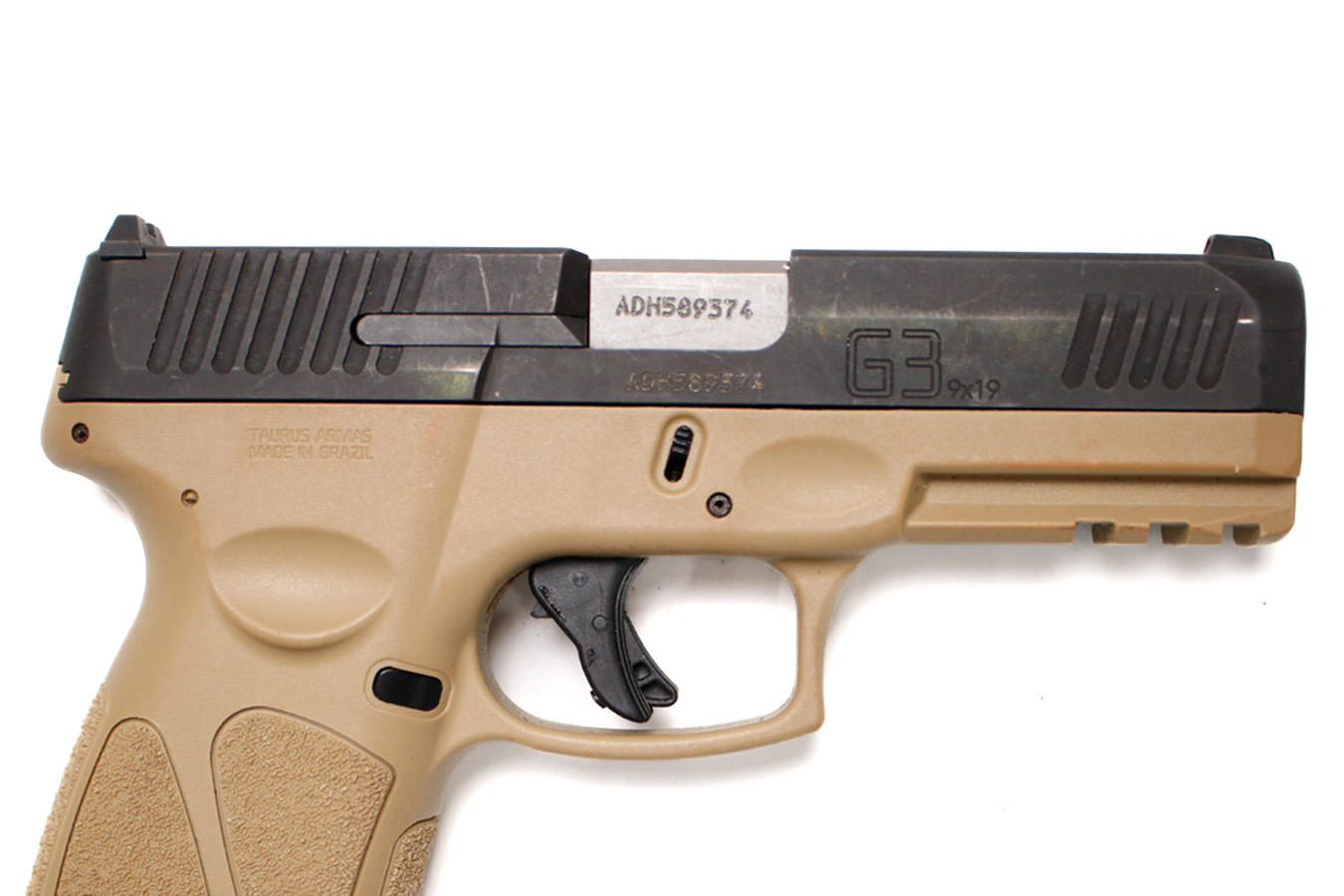 TAURUS G3 9mm Used Police Trade-In Pistol with FDE Frame and Black Slide