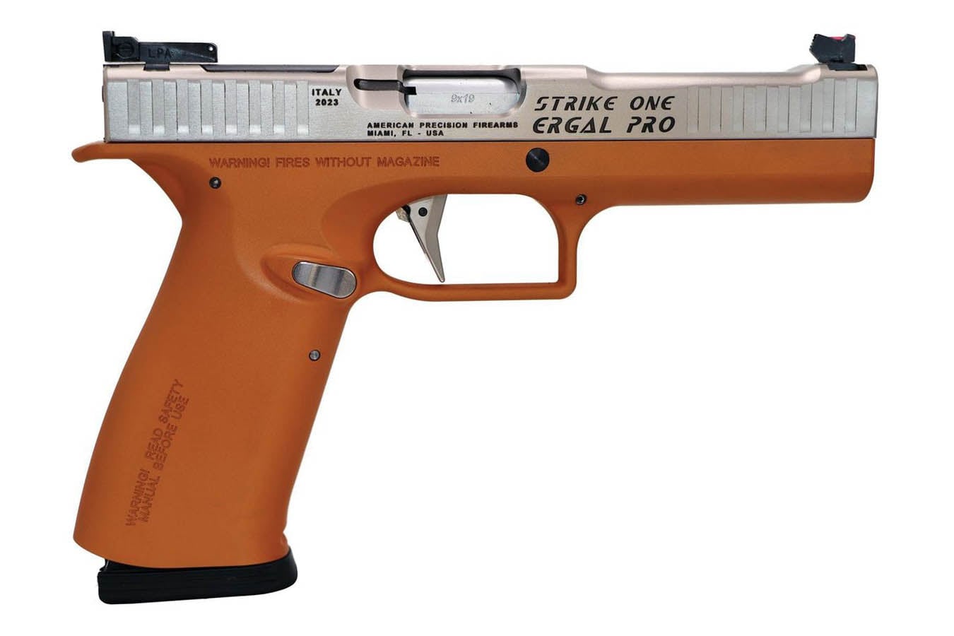 APF AF-1 ERGAL PRO 9mm Semi-Auto Pistol w/ Orange Frame